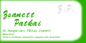 zsanett patkai business card