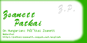 zsanett patkai business card